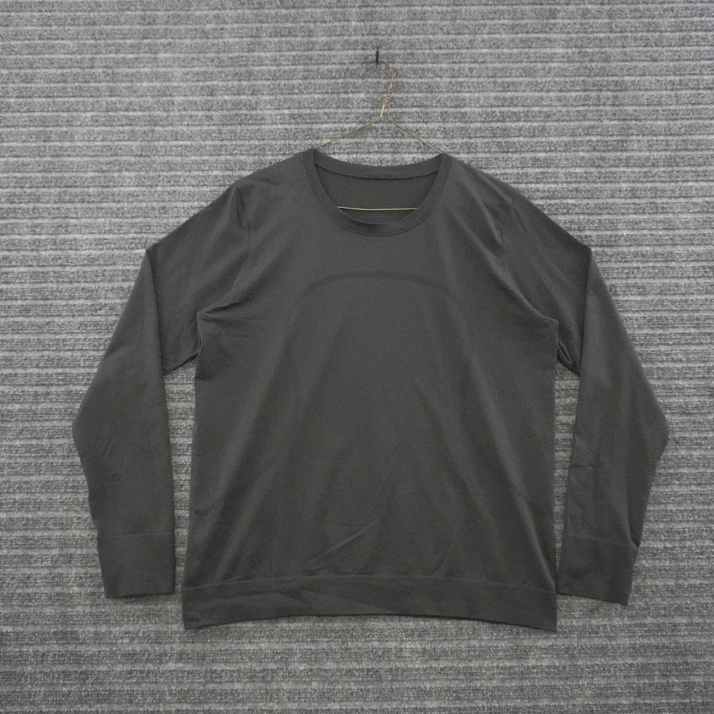 Lululemon Long Sleeve Shirt Mens L Gray Metal Vent Tech Activewear